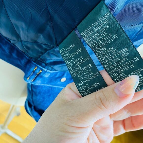 🚨Final Sale Lauren Jeans Co Denim Trucker Jacket Authentic Dry Goods Lined Small - Picture 9 of 9